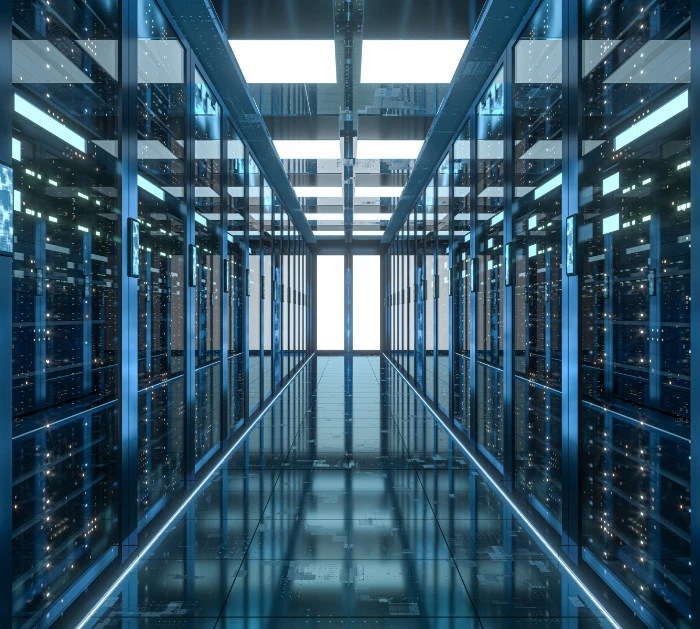 Server racks in a data center